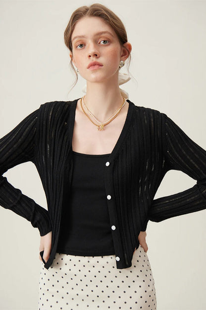 Casual Knit Open Front Cardigan
