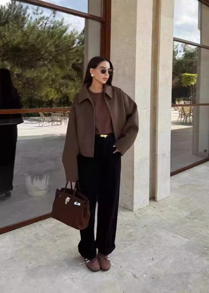 Timeless Woolen Lapel Jacket â_?Fall & Winter Essential
