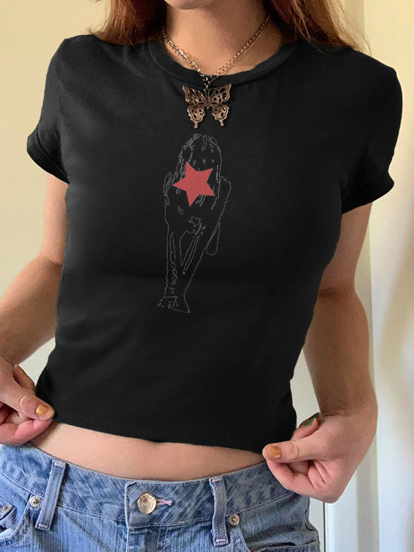 Face Print Short Sleeve Tee
