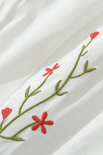 Fitted Embroidered Boho Dress
