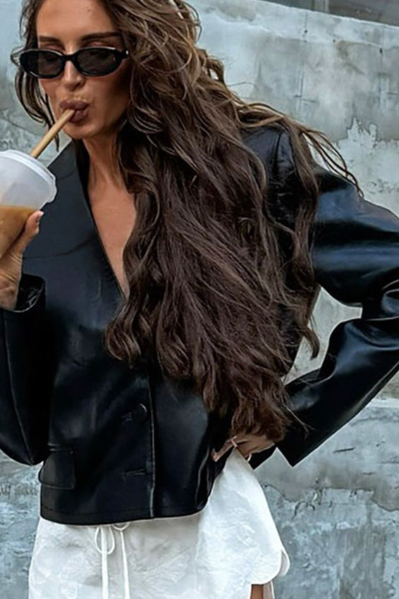 PU Leather Stylish Work Jacket