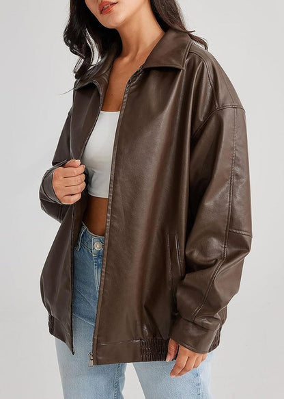 Women's Leather Jacket â_?Locomotive-InspiRed Style