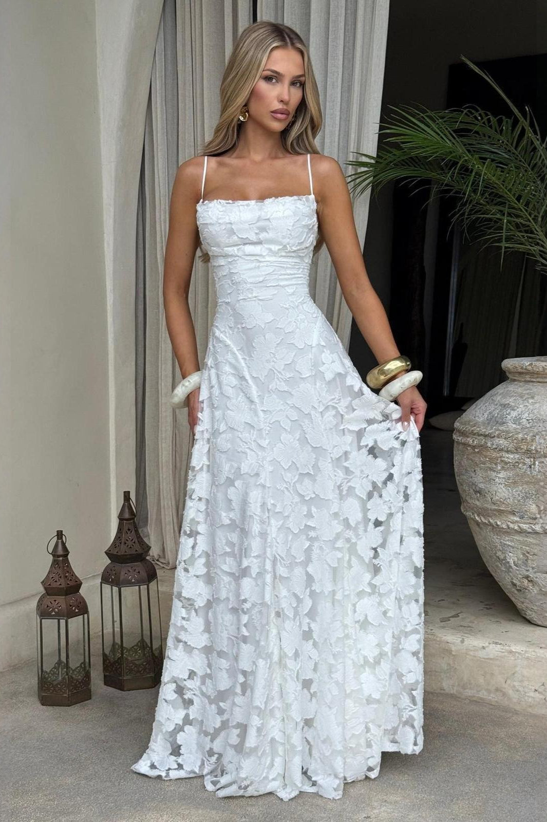 Sexy Backless Chiffon Maxi Dress