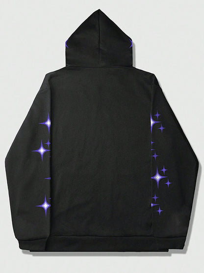 Star Print Oversized Hoodie