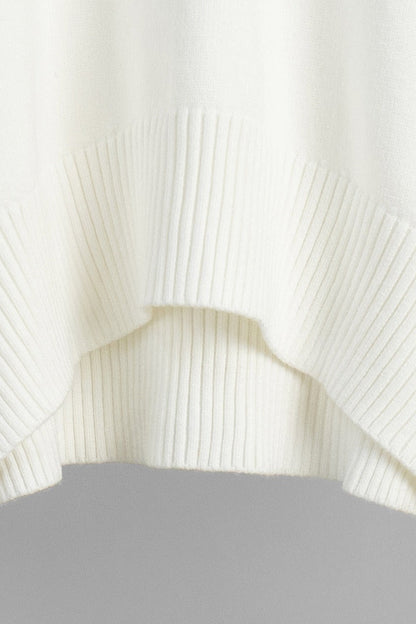 Solid Color Turtleneck Knit Sweater