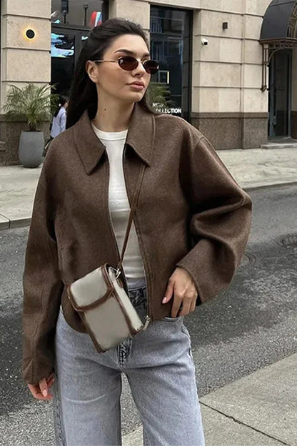 Vintage Lapel Short Jacket
