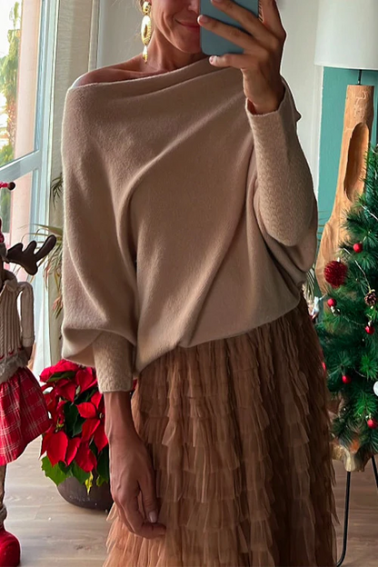Be Your Own City Queen Tiered Elastic Waist Tulle Maxi Skirt