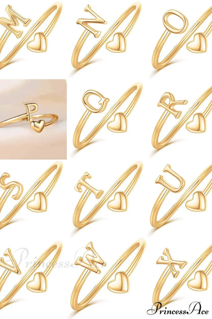 1pc Minimalist Style Heart Shaped Glittery Ring