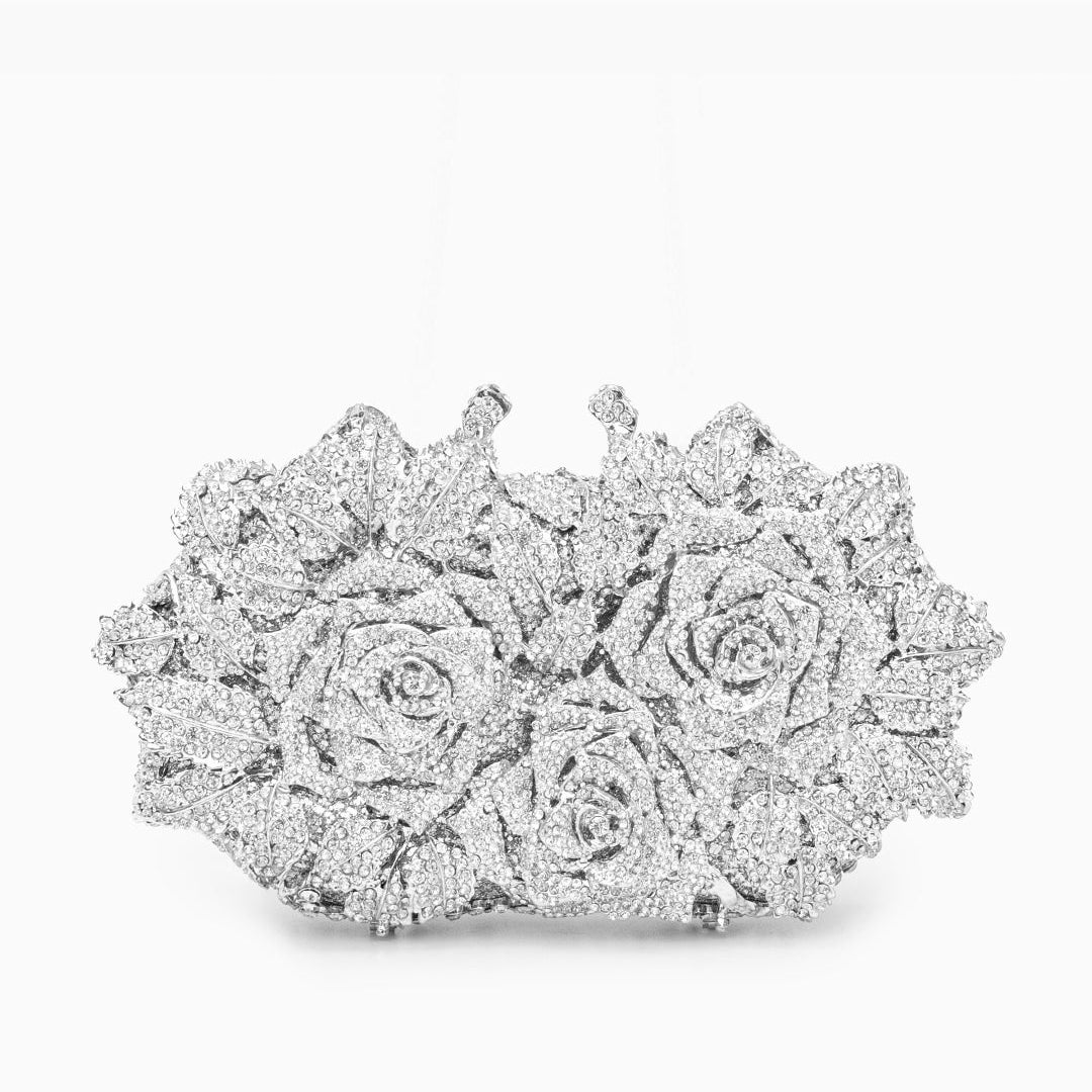 Cecilia Rose Silver Clutch Bag