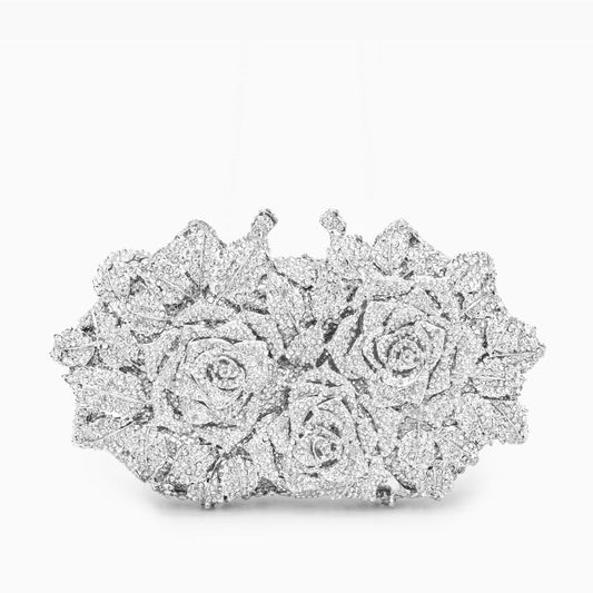 Cecilia Rose Silver Clutch Bag