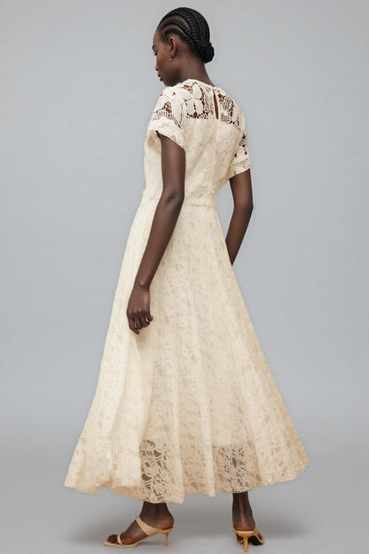 Zephrt White Lace Maxi Dress