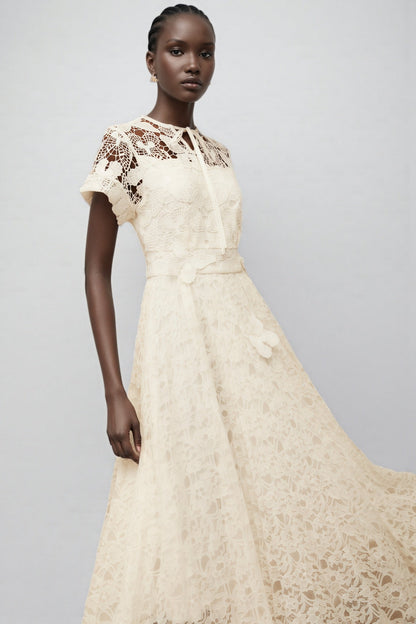 Zephrt White Lace Maxi Dress