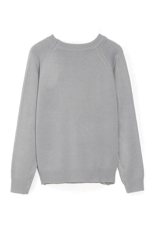 Margovil Color Block Love Heart Knit Sweaters