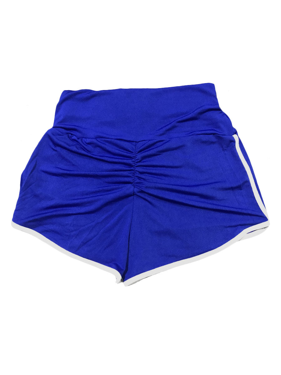 Women Skinny Shorts Purple Stripes Pattern Athletic Natural Waist Summer Shorts
