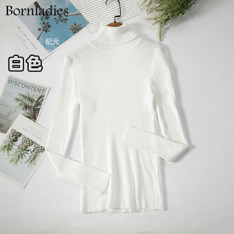 DressBetty - Basic Turtleneck Knitted Top