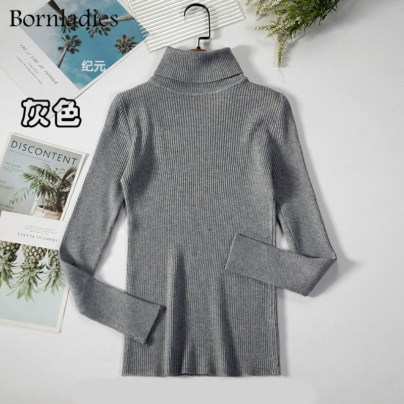 DressBetty - Basic Turtleneck Knitted Top