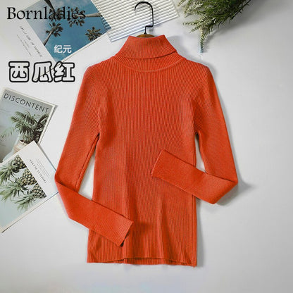 DressBetty - Basic Turtleneck Knitted Top