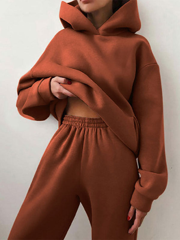 Pant Set Coffee Brown Field Athletic Two Pieces Sets