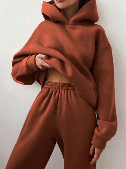 Pant Set Coffee Brown Field Athletic Two Pieces Sets