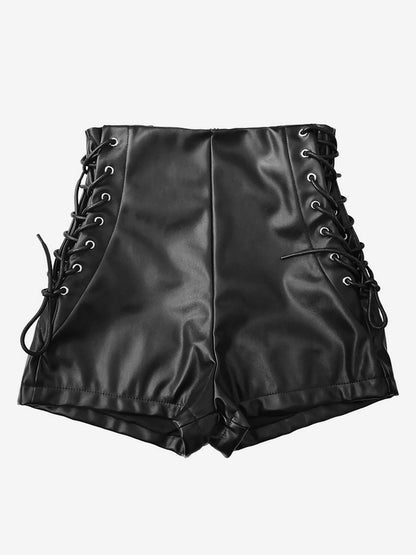 Shorts For Woman PU Leather Casual Bottoms