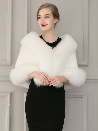 Women's Wedding White Shawl Bridal Winter Warm Cover Ups 2026