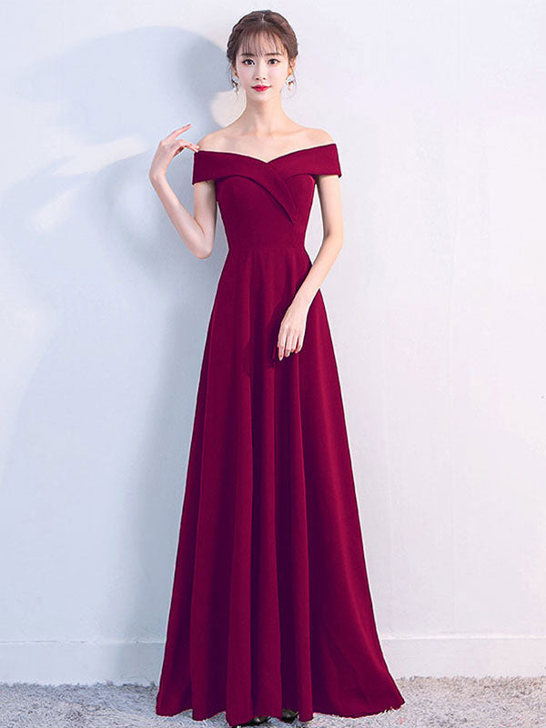 Off Shoulder Dresses Elegant Birthday Party Prom Cocktail Maxi Dress