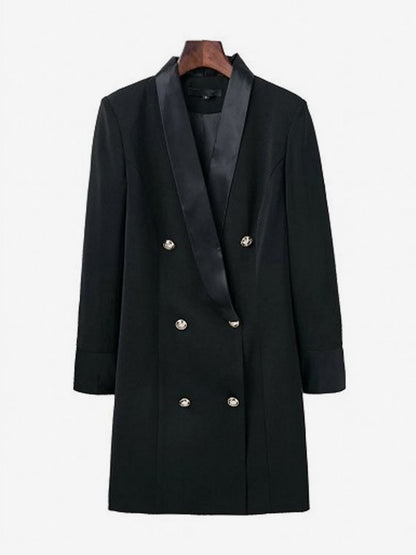 Blazer Jacket Double Breasted V-Neck Blazer Dress For Women