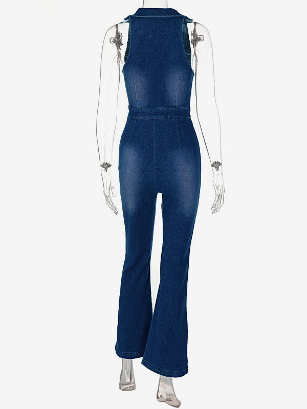 Denim Jumpsuit Sleeveless Women's Denim Jeans 2026