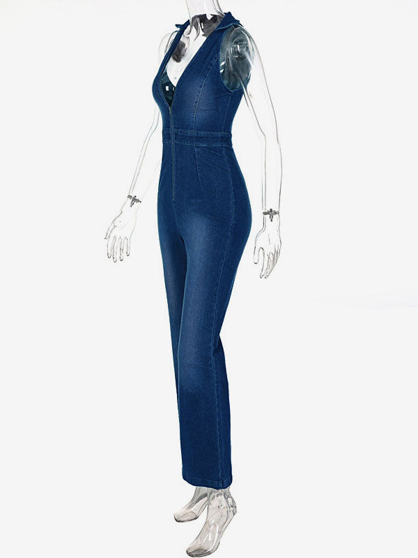 Denim Jumpsuit Sleeveless Women's Denim Jeans 2026