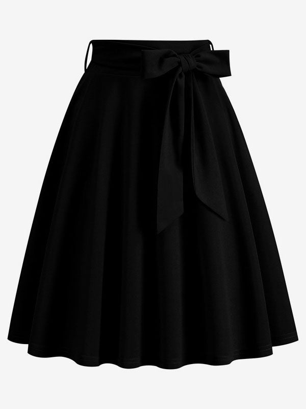 Short Skirt For Women Bows Raised Waist Layered Vintage Bottoms