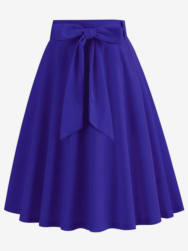 Short Skirt For Women Bows Raised Waist Layered Vintage Bottoms