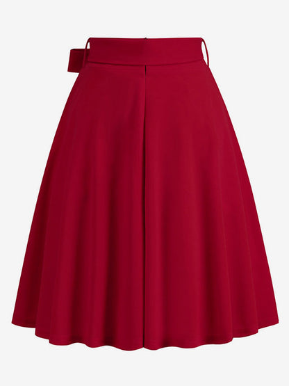 Short Skirt For Women Bows Raised Waist Layered Vintage Bottoms