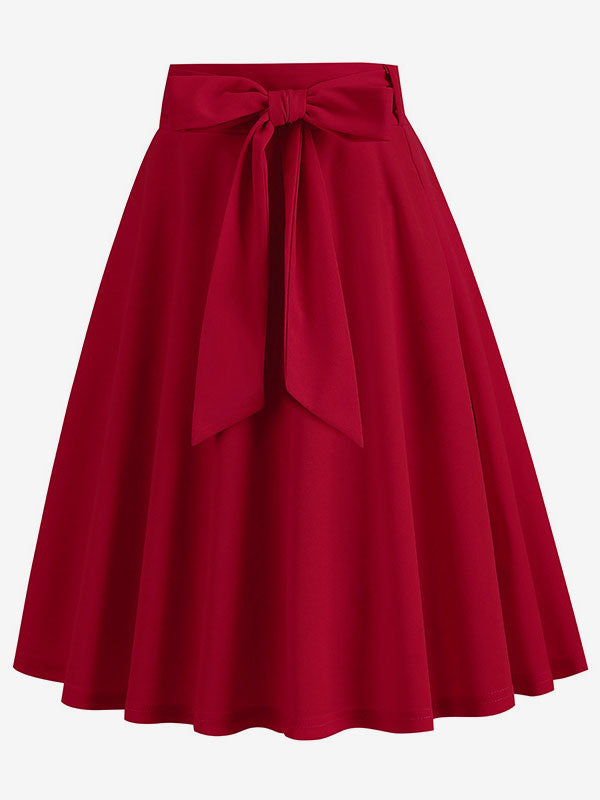 Short Skirt For Women Bows Raised Waist Layered Vintage Bottoms