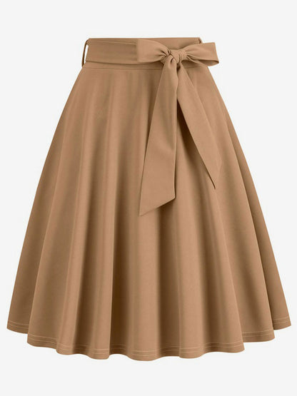 Short Skirt For Women Bows Raised Waist Layered Vintage Bottoms
