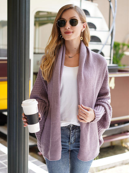 Women's Sweater Batwing Sleeves Open Front Cardigans For Fall Winter