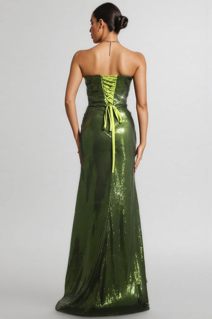 Rhea Sleeveless Lacing Sequin Maxi Dress
