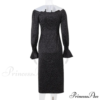 New Autumn Fashionable French Style Floral Long-sleeved Elegant Casual Vestidos Midi Dress
