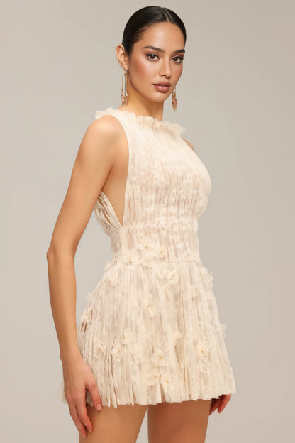 Emryt Sleeveless Flower Floral Mini Dress