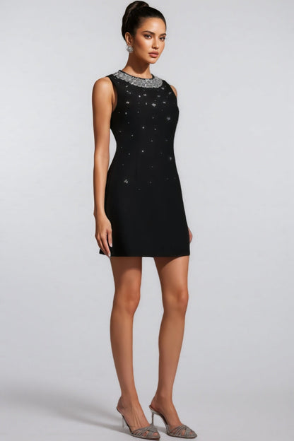 Lucysa Sleeveless Diamond Mini Dress