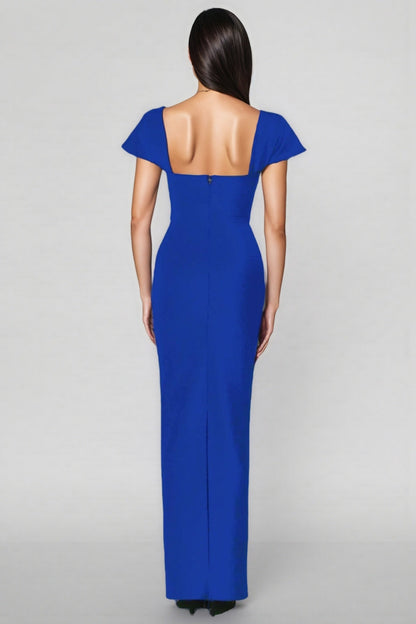 Gloria Blue Diamond Bandage Maxi Dress
