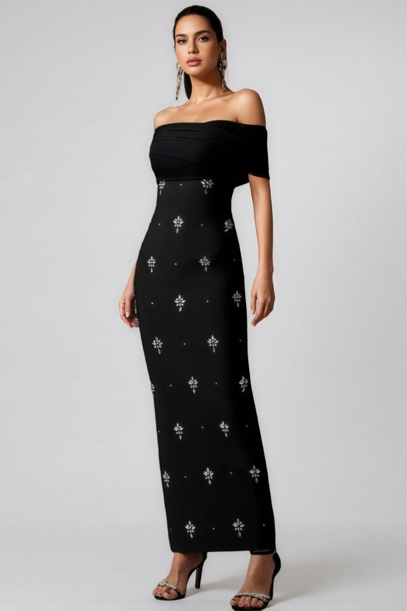 Fayrk Diamond Slim Bandage Maxi Dress