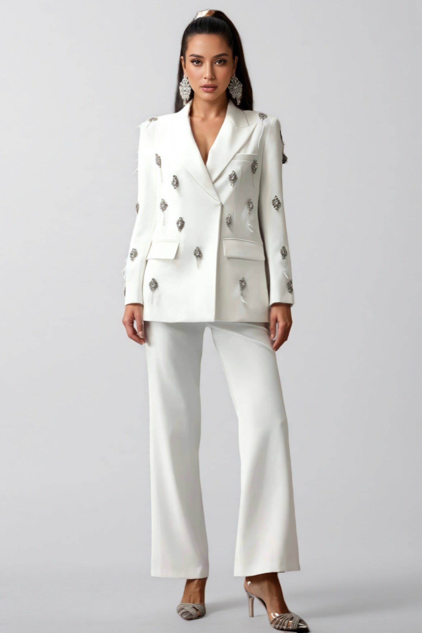 Enrild Diamond Feather Suit Set