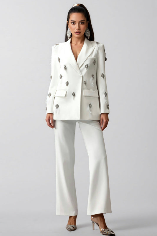Enrild Diamond Feather Suit Set