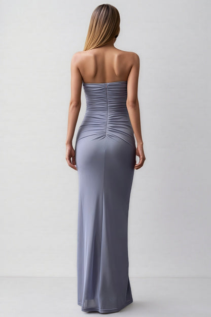Wynik Flowers Hollow Strapless Slim Maxi Dress