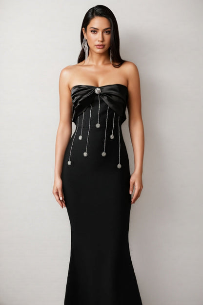 Wanda Sleeveless Diamond Bandage Maxi Dress