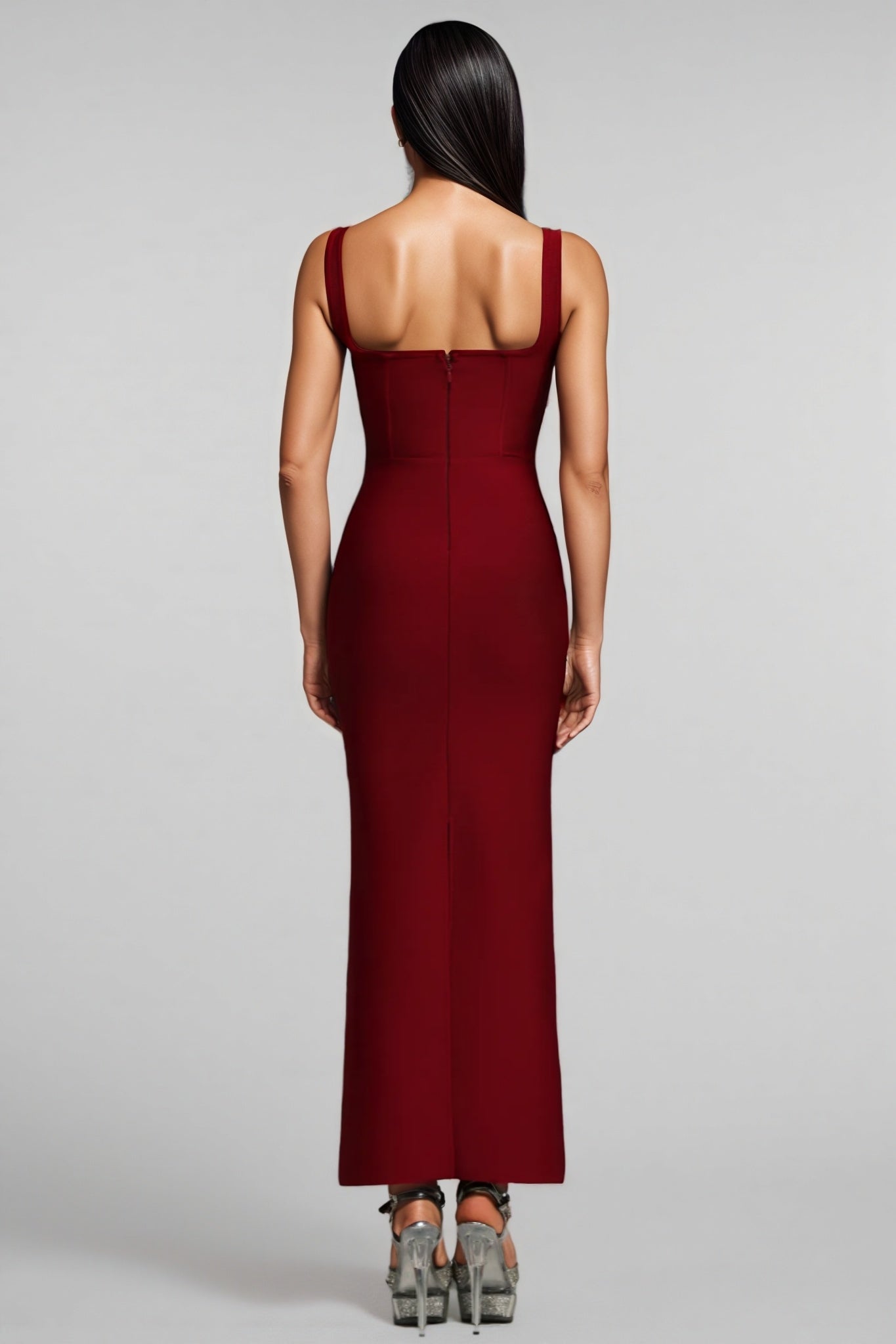 Rykert Sleeveless Diamond Bandage Maxi Dress
