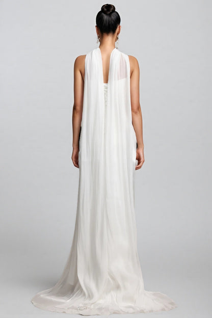 Rafik Pleated Strapless Wedding Maxi Dress