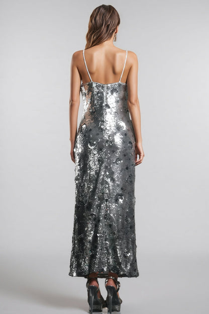 Dilara Strappy Floral Sequinned Maxi Dress