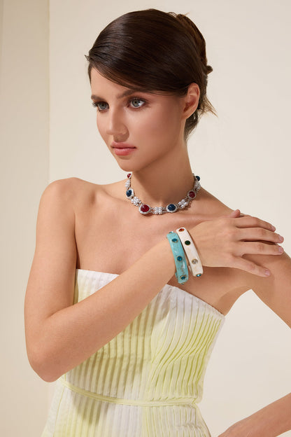 Rhinestones Resin Bracelet