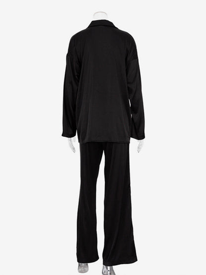 Satin Suit Blazer And Pants Spring Two Piece Co-ord Set For Women 2026
